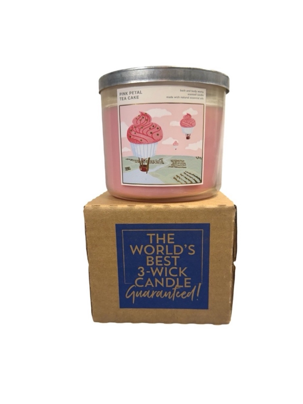Pink Petal Tea Cake Candle